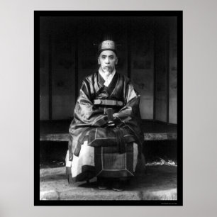 Poster Elderly Korean Man in Costume 1910