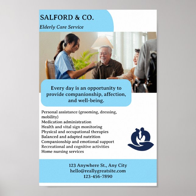Poster Elderly or Senior Care Give Promotional (Frente)