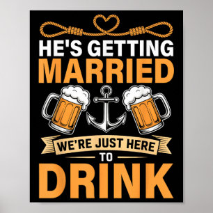 Poster Ele Casando-se com Padrinhos de casamento Engraçad