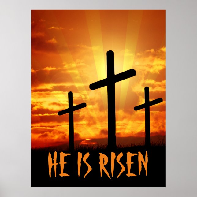 Poster Ele É A Páscoa Risen Matthew 28:6 (Frente)
