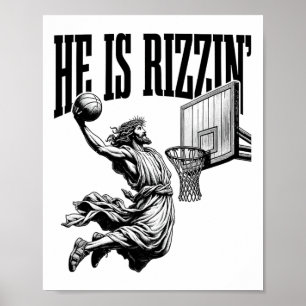 Poster Ele É Cristão Páscoa Rizzin De Basquete