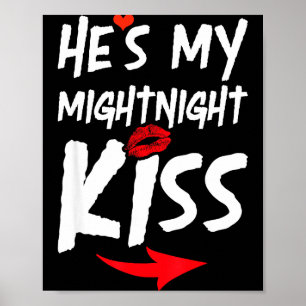 Poster Ele é meu beijo da meia-noite Feliz Ano Novo Corre