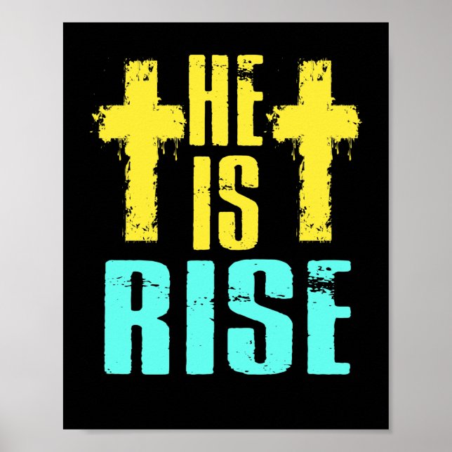 Poster Ele É Risen Christian Felz pascoa Jesus (Frente)