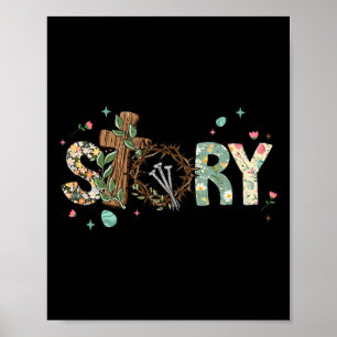 Poster Ele É Risen Cruzando Jesus Cristãos do Dia da Pásc