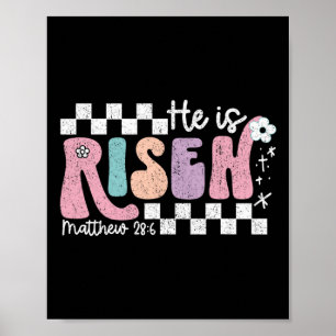 Poster Ele É Risen Jesus Christian Verificado Design East