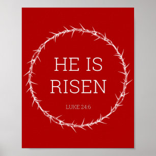 Poster Ele é Risen Jesus Cristo ressurreição Páscoa