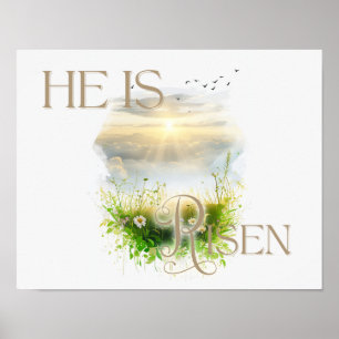 Poster "Ele é Risen" Páscoa