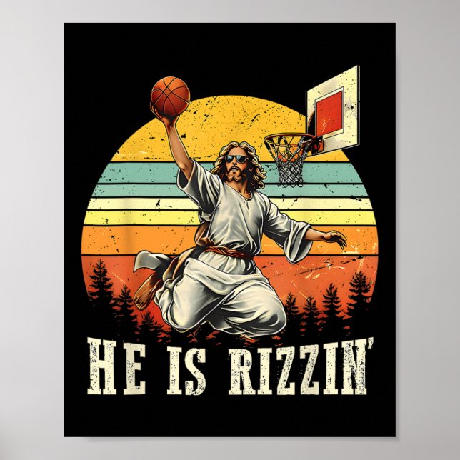 Poster Ele é Rizzin Páscoa Bysketll Christian (Frente)