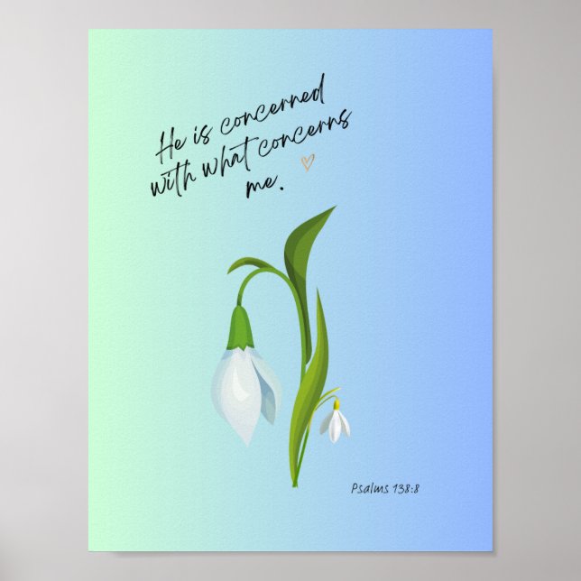 Poster Ele está preocupado com o que nos preocupa. (Frente)