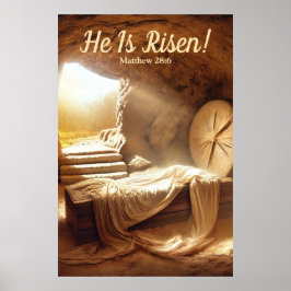 Poster Ele Está Risen! Páscoa domingo