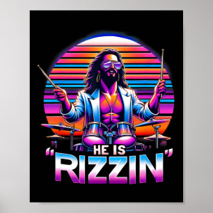 Poster Ele Está Rizzando Jesus Tem Cristo Engraçado