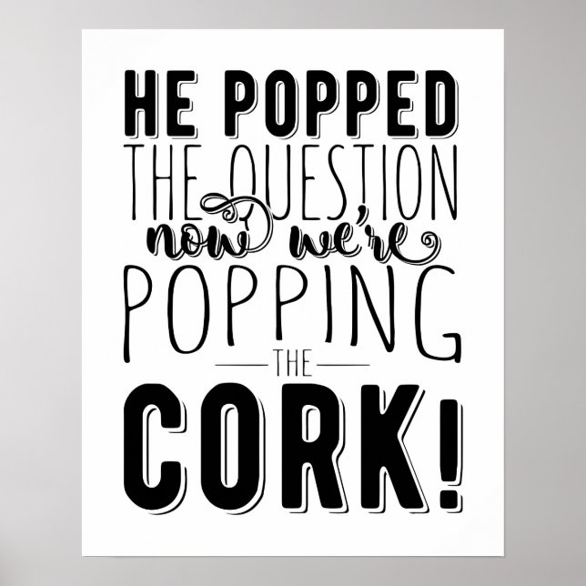 Poster Ele fez a pergunta chá de panela do noivado (Frente)