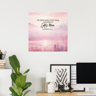 Poster "Ele Fez Tudo Bela Aquarela" Sunset