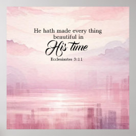 Poster "Ele Fez Tudo Bela Aquarela" Sunset