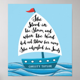 Poster Ele ficou na tempestade (nome personalizado)