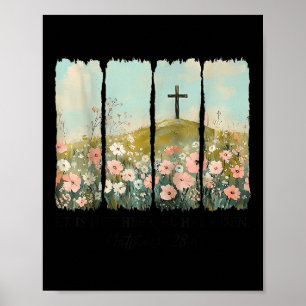 Poster Ele Não Está Aqui, Ele Ressuscitou Wildflower Pásc