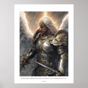 Poster Ele ordena seus anjos.