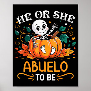 Poster Ele ou Ela Avô Para Ser Revelação de Bebê Esquelet