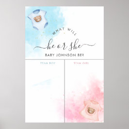 Poster Ele ou Ela Teddy Bear Rouba Sinal de Revenda