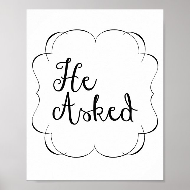 Pôster Ele Perguntou... (Frente)