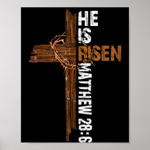 Poster Ele ressuscitou boho páscoa cristão jesus