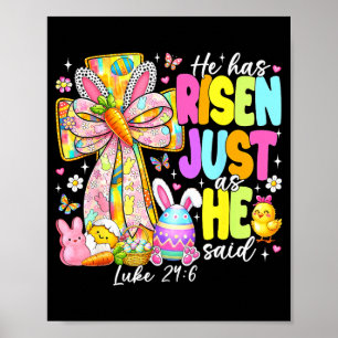 Poster Ele ressuscitou como disse coelho cruz páscoa jesu