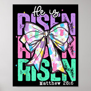 Poster Ele Ressuscitou Cristão Jesus Coquette Arco Bíblia