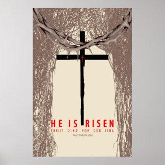 Poster Ele Ressuscitou Cristo Morreu Por Nossos Pecados C