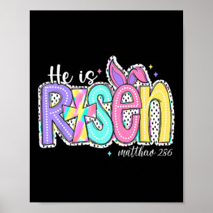 Poster Ele Ressuscitou Jesus Cristão Feliz Páscoa Criança