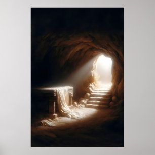 Poster Ele Ressuscitou Jesus Cristo Ressuscitado Túmulo d