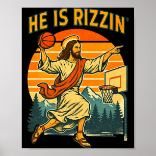 Poster Ele ressuscitou rizzin páscoa fé cristã jesus ba