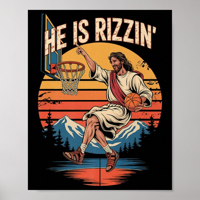 Poster Ele Ressuscitou Rizzin Páscoa Fé Cristã Jesus Ba (Frente)