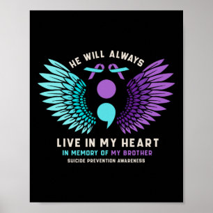 Poster Ele Sempre Viverá Na Minha Prevenção Ao Suicídio C