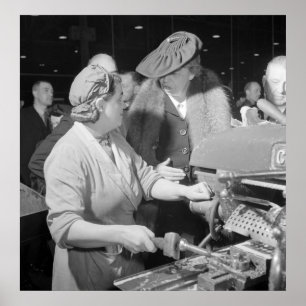 Pôster Eleanor Roosevelt na Segunda Guerra Mundial, 1942