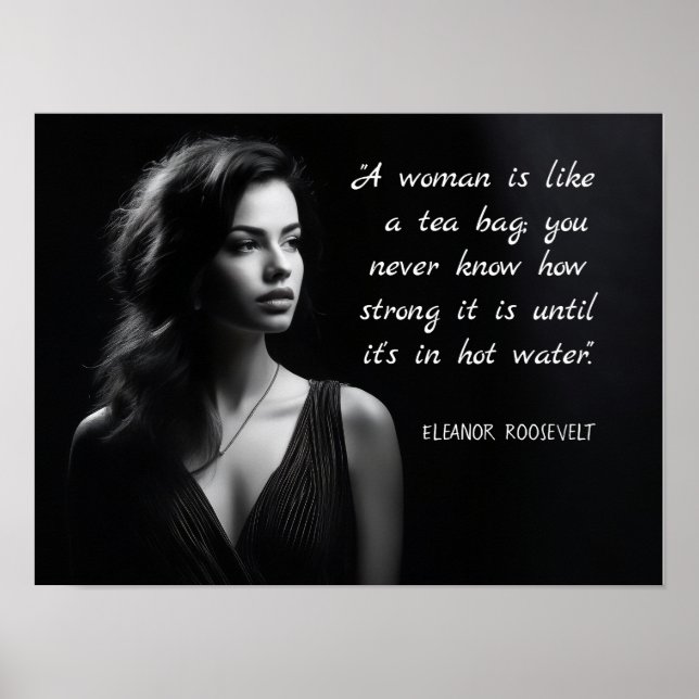 Poster Eleanor Roosevelt "sobre mulheres fortes" (Frente)