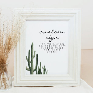 Poster Eleanor - Símbolo Editável Boêmian Cactus Minim