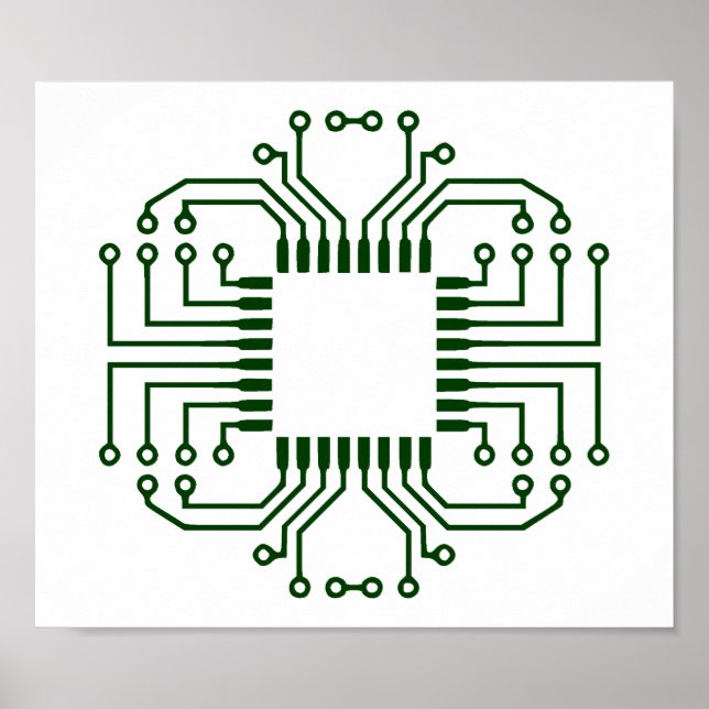 Poster Electric Circuit Board Processor (Frente)