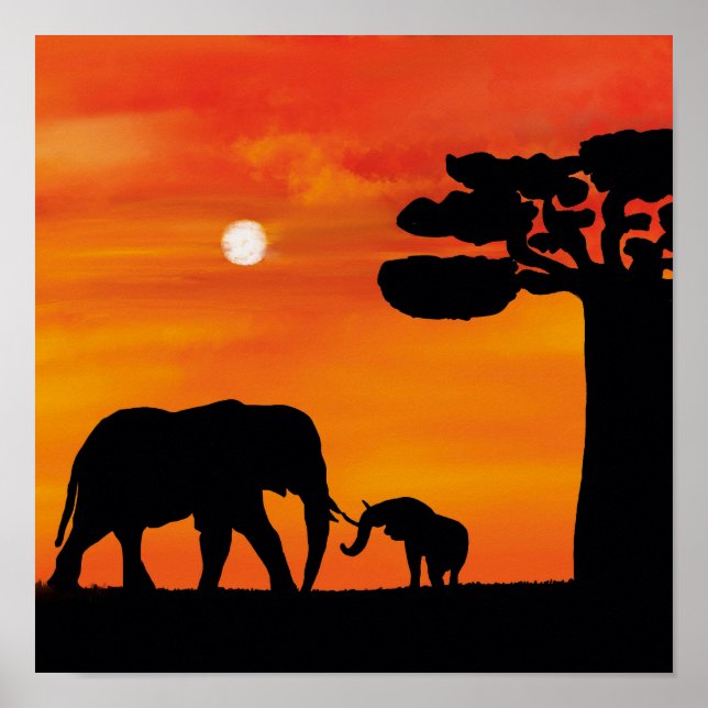 Poster elefante africano (Frente)