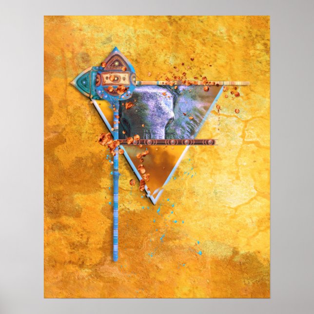 Poster Elefante Africano "O PODEROSO TRIBE" (Frente)