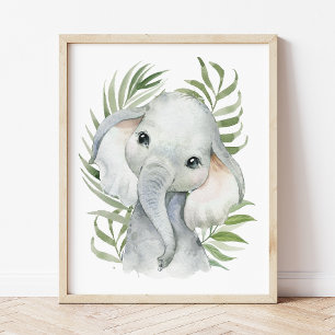 Poster Elefante, Animais da Selva, Animais da Savana, Pal