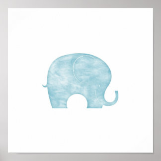 Poster elefante azul