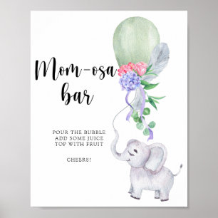Poster Elefante & Balão \ Barra Mom-osa