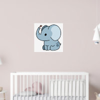 Elefante Caprichoso de Desenho Animado Fofo