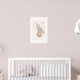 Poster Elefante Caprichoso em uma bola