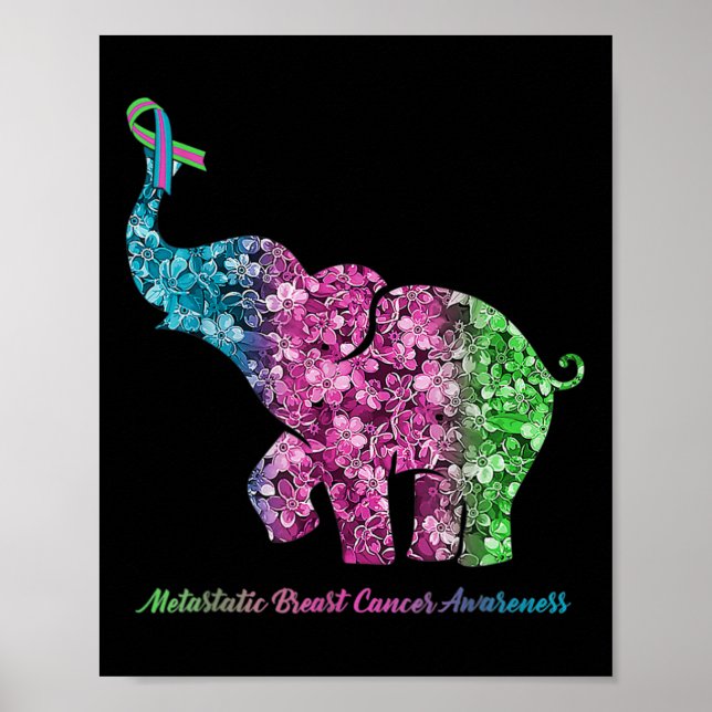 Poster Elefante Com Cancer Metastático De Ventre Da Flor (Frente)