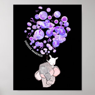 Poster Elefante Cortado Explode Roxo-Roxo Sobredosagem
