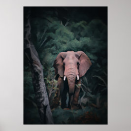 Poster Elefante da Floresta Africana