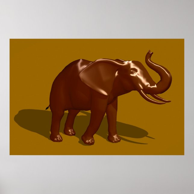 Poster Elefante de Chocolate (Frente)