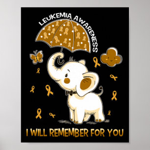 Poster Elefante de consciência de leucemia