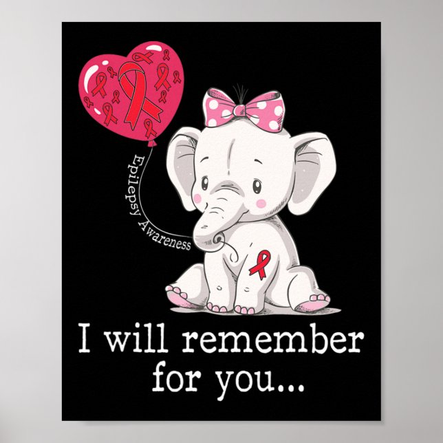 Poster Elefante de Consciência Epilepsia (Frente)